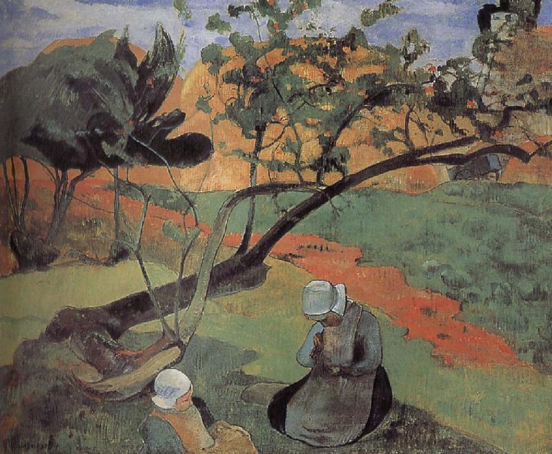 Brittany landscape, Paul Gauguin